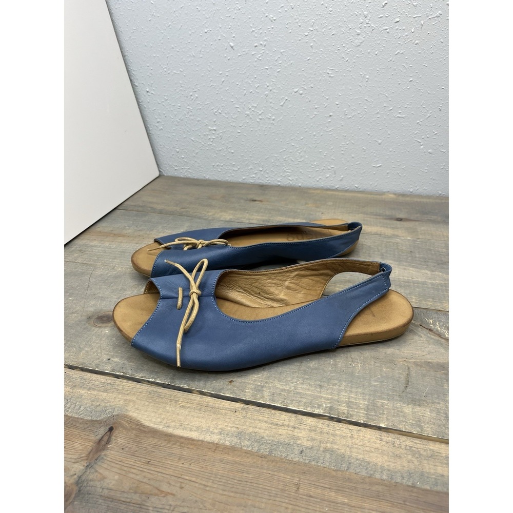 Bueno Womens Womens Kenya Sandals Blue Peep Toe Sling Back Size 40